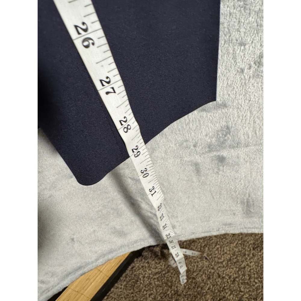 Lafayette 148 New York Irving Navy Virgin Wool Slim Straight Leg Pants Size 6 - Picture 4 of 10